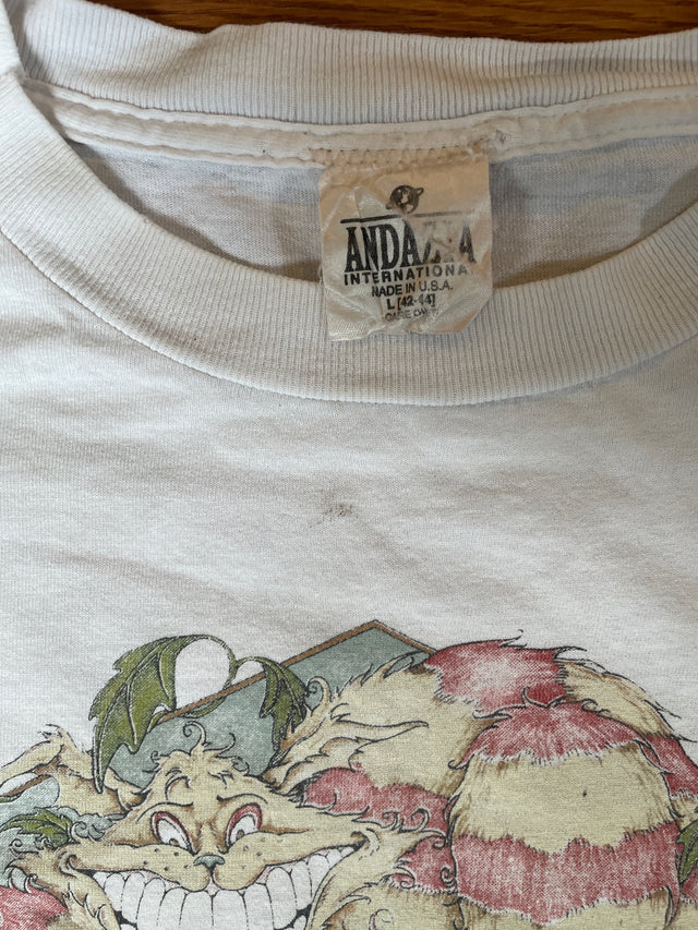 Vintage Andazia Alice in Wonderland Cheshire Cat Tee L