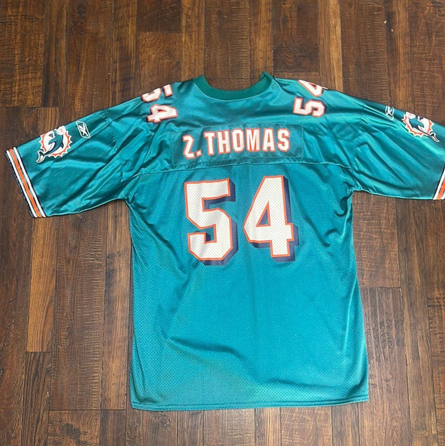 NFL Miami Dolphins Zach Z.Thomas #54 Rebook Jersey 2XL