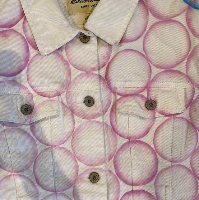 Y2K Eddie Bauer Bubbles Denim Jacket L