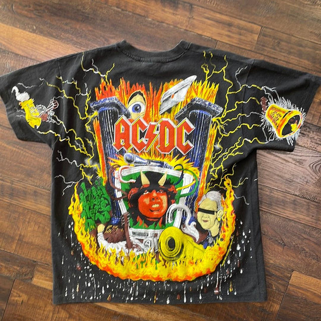 AC/DC 1993 All Over rePrint Shirt L