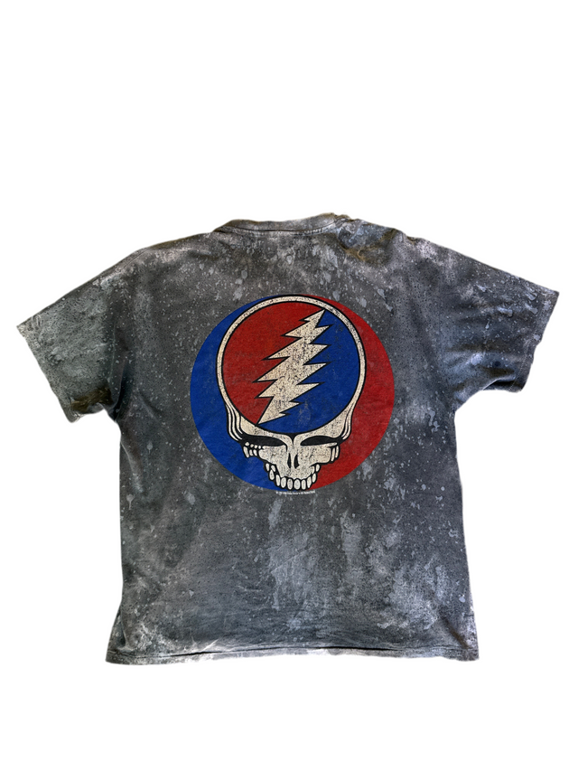 Vintage 1995 Grateful Dead “Steal Your Face” Tie-Dye Bleach Distressed T-Shirt (XL, Hanes USA)