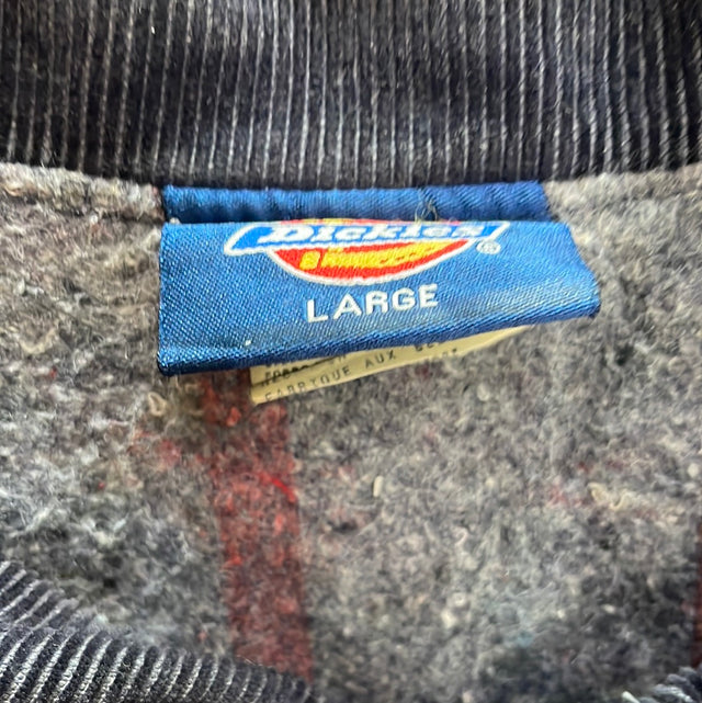 Vintage 90s Dickies Denim Chore Jacket Blanket Lined Large