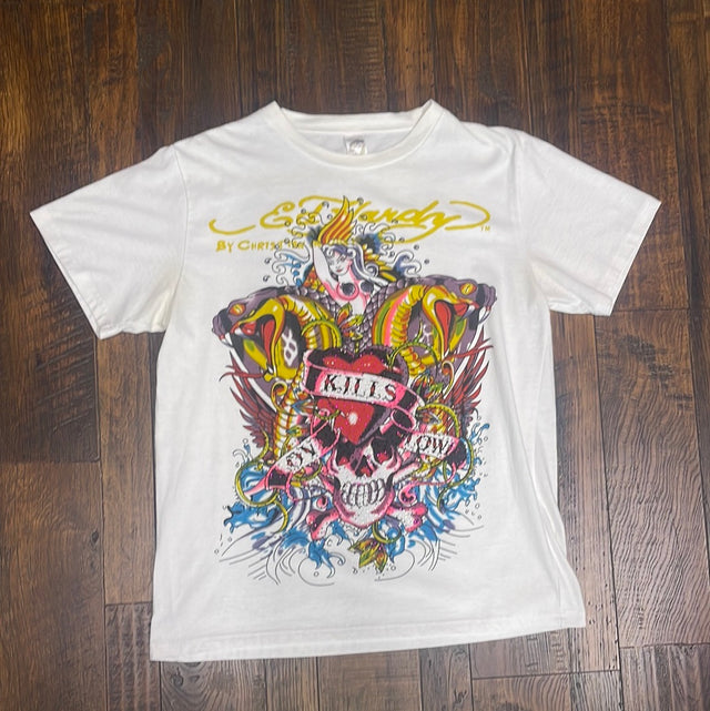 Vintage Ed Hardy Christian Audigier Love Kills Slowly Shirt 2XL