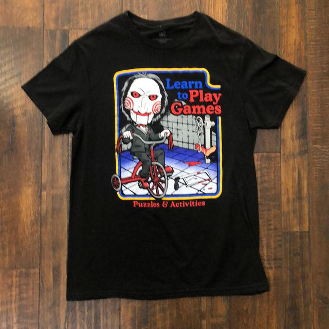 Saw Movie Learn to Play Games Shirt M