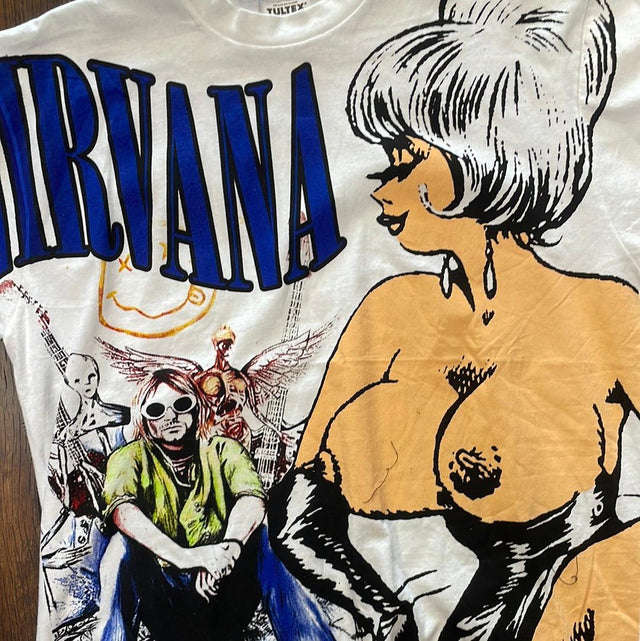 Kurt Cobain x Nirvana Boobs Tee Single Stitch XL
