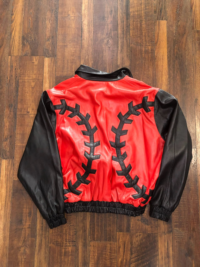 Vintage Rare Michael Hoban North Beach USA Reversible Leather Jacket XL