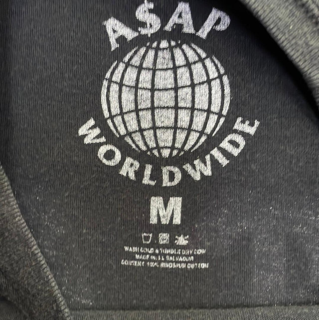 ASAP Rocky 06 Pacsun Upside Down Flag Black Shirt M