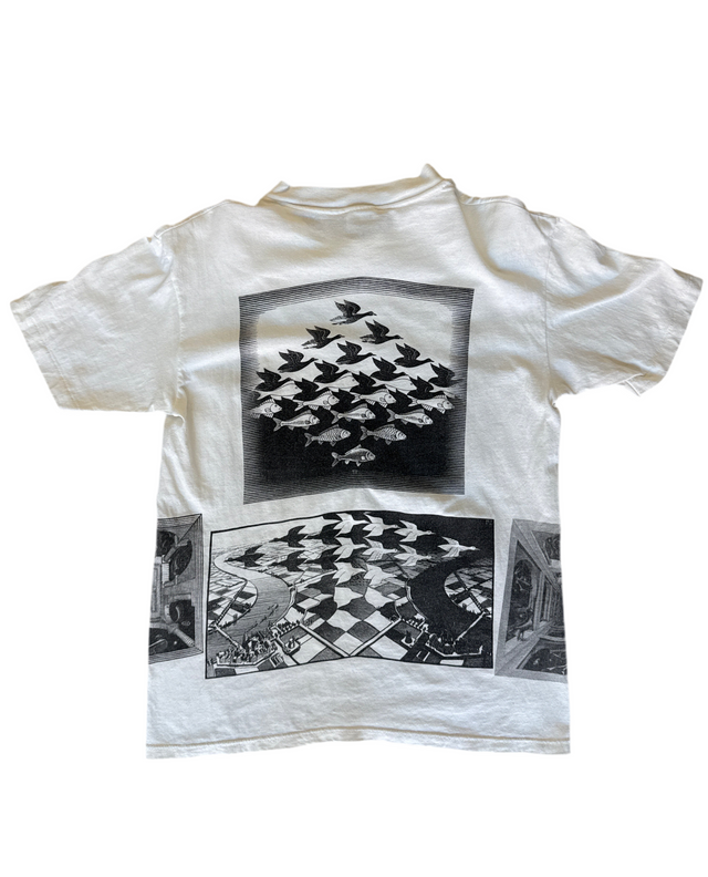 Vintage 1988 M.C. Escher T-Shirt – Surreal Graphic Art Tee – Made in USA – Medium