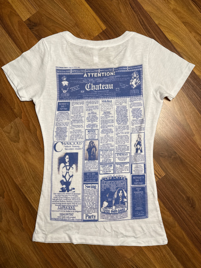 Milk Room Chateau Blue Sheet Tee – Women’s Scoop Neck