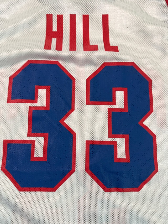 Vintage 1997 Detroit Pistons Grant Hill #33 Champion NBA Jersey White Size 48 XL