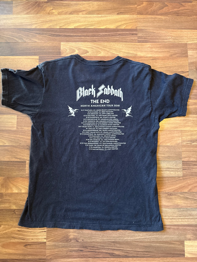 2016 Black Sabbath The End Final Tour North American Tour Tee Black Size L