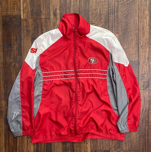 Y2K Sports Illustrated NFL San Francisco 49ers Windbreaker Jacket 2XL