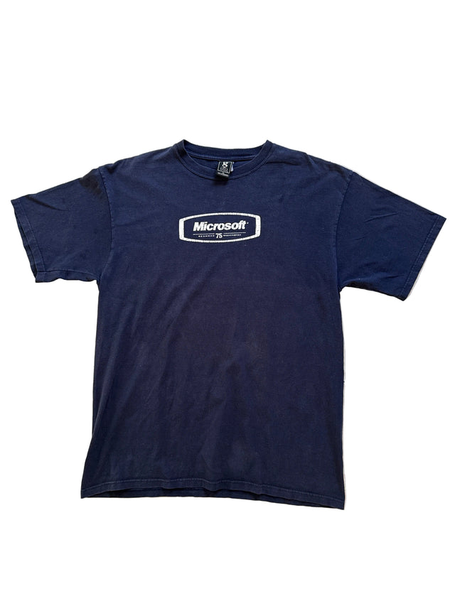 Vintage Y2K 2000s Microsoft Redmond 75 Logo T-Shirt XL