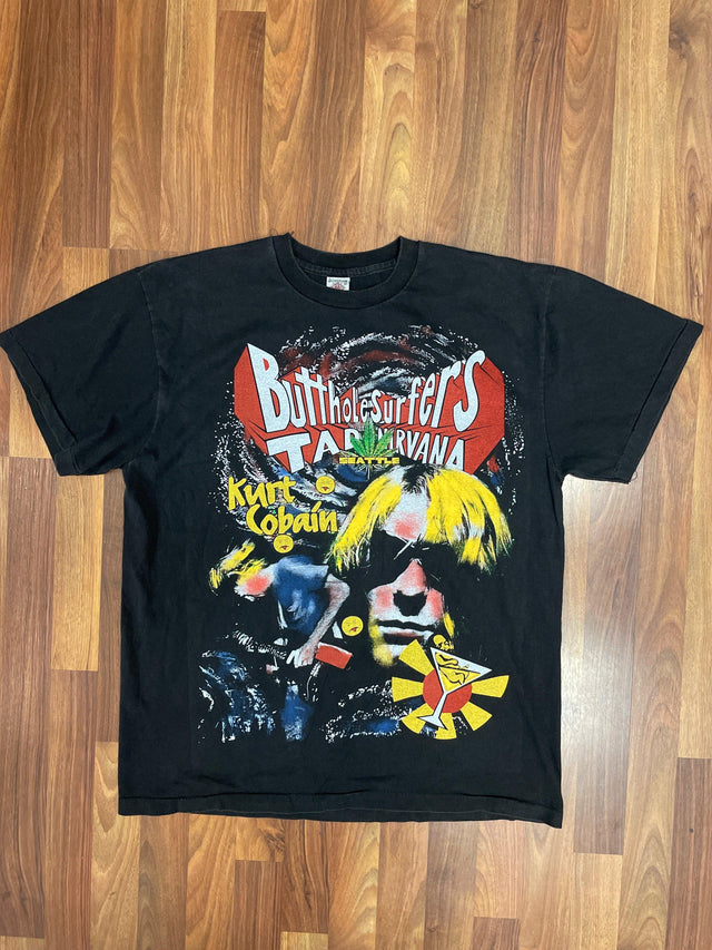 Nirvana and Tad Butthole Surfers Big Hit Reprint Tee XL