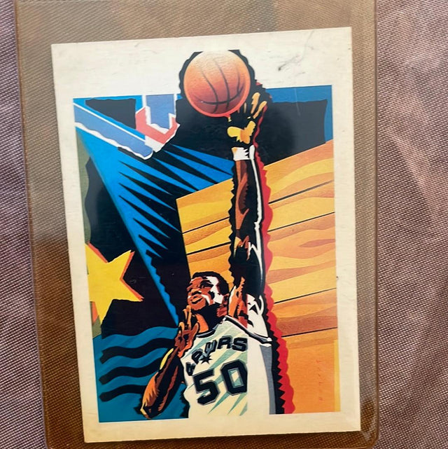 David Robinson 1990-91 NBA Hoops Team Checklist #378 San Antonio Spurs