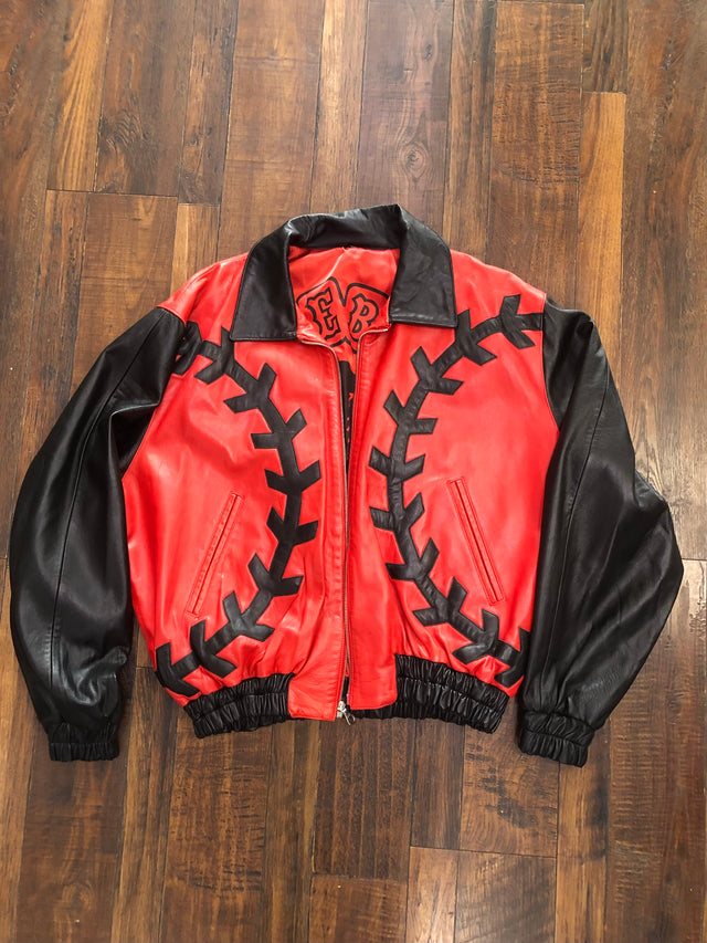 Vintage Rare Michael Hoban North Beach USA Reversible Leather Jacket XL