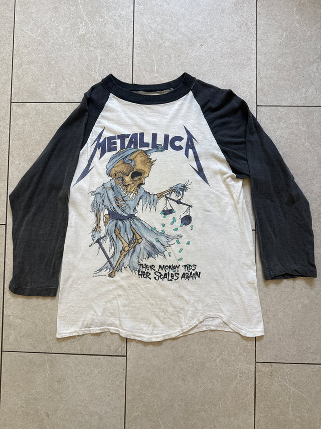 Vintage 1988 Metallica Pushhead Long Sleeve Raglan Shirt And Justice For All Era