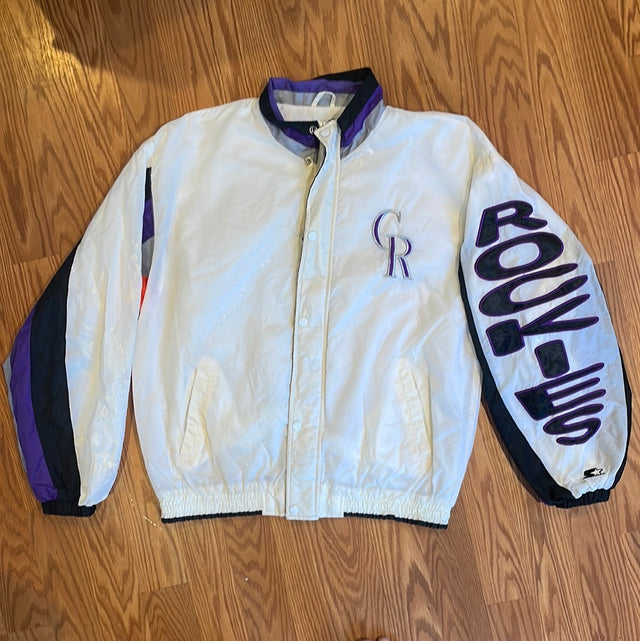 90s Starter MLB Colorado Rockies Windbreaker M