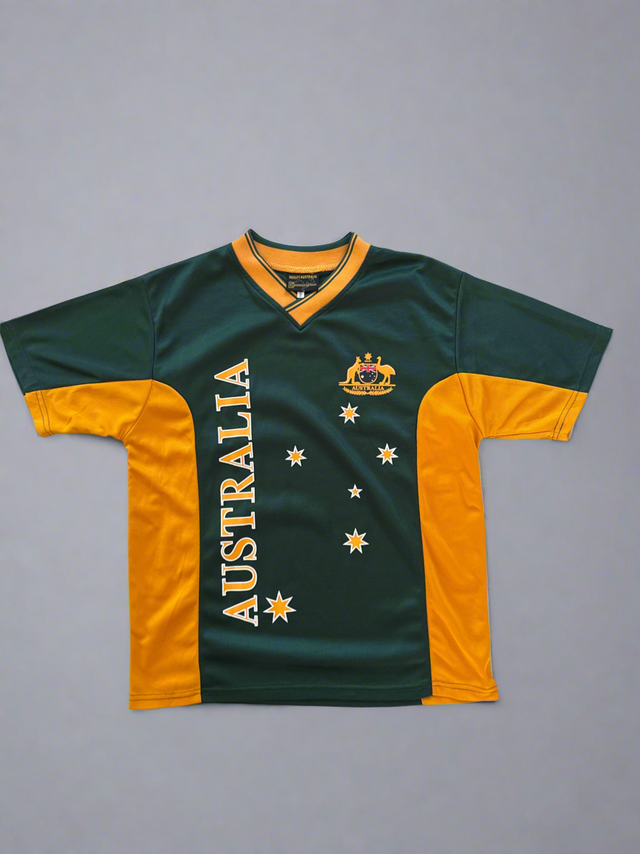 Australia National Team Jersey – XS – Green & Gold Flag Stars Kit by Hoxley