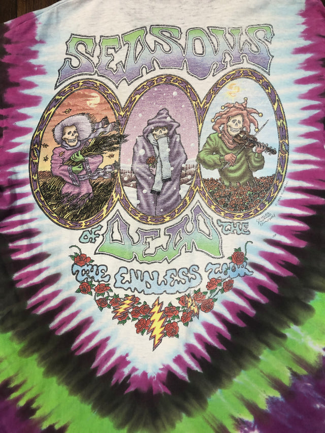Vintage 1993 Grateful Dead Seasons Of The Dead The Endless Tour T-Shirt