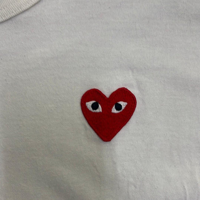 Comme des Garcons PLAY Play Red Half Heart T-shirt L