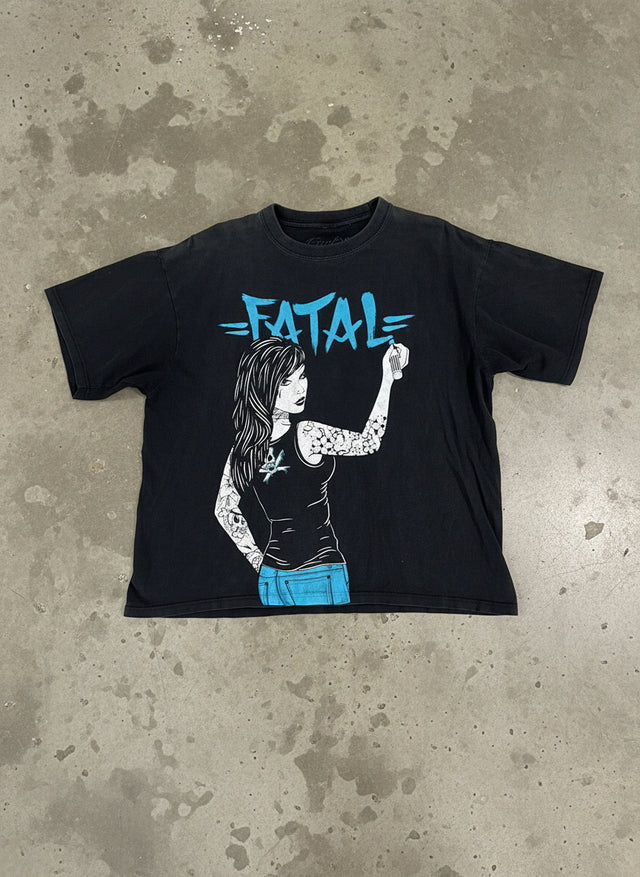 Y2K Fatal Clothing XXL Tattoo Girl Graphic Tee