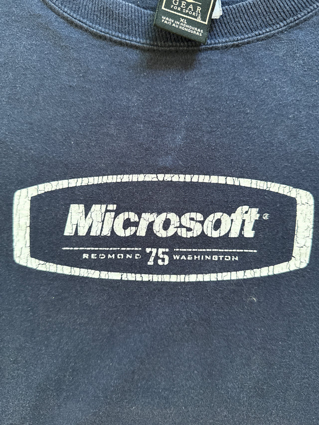 Vintage Y2K 2000s Microsoft Redmond 75 Logo T-Shirt XL