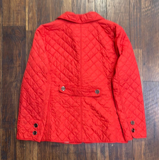 Neiman Marcus Red Quilted Jacket L