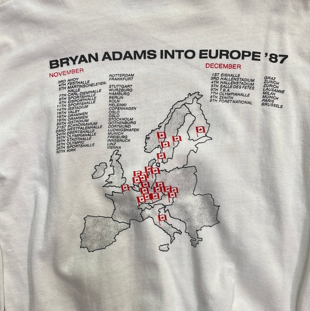 1987 Bryan Adams Into The Fire Europe Tour 1987 Crewneck XL