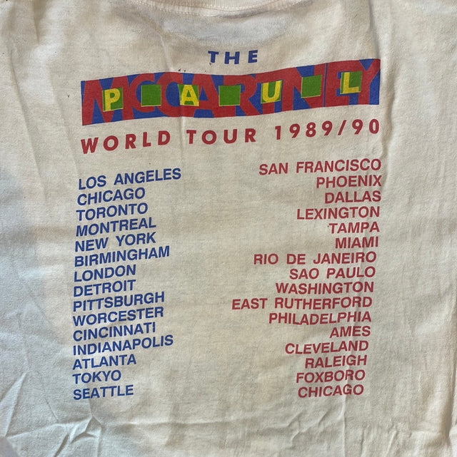 1989 Brockum Paul McCartney World Tour Shirt USA L