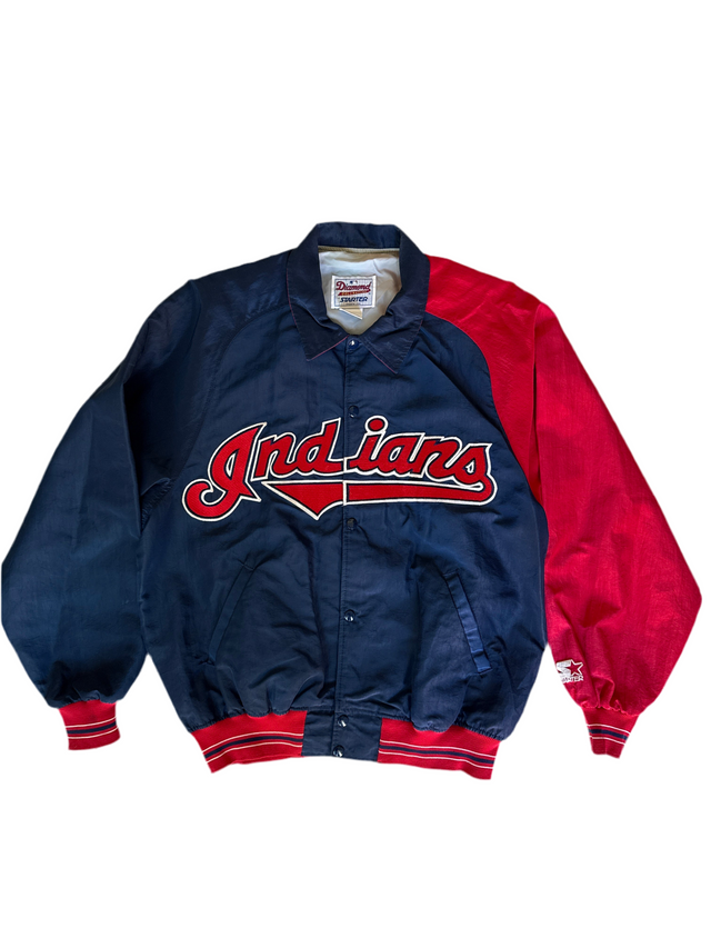 Vintage 1990s Cleveland Indians Starter Diamond Collection Jacket (Made in USA) – Size L