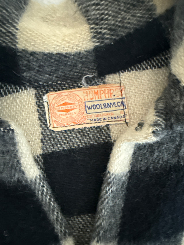 1970s Humphrey Woolen Co Buffalo Plaid Wool Hunting Jacket Size XL