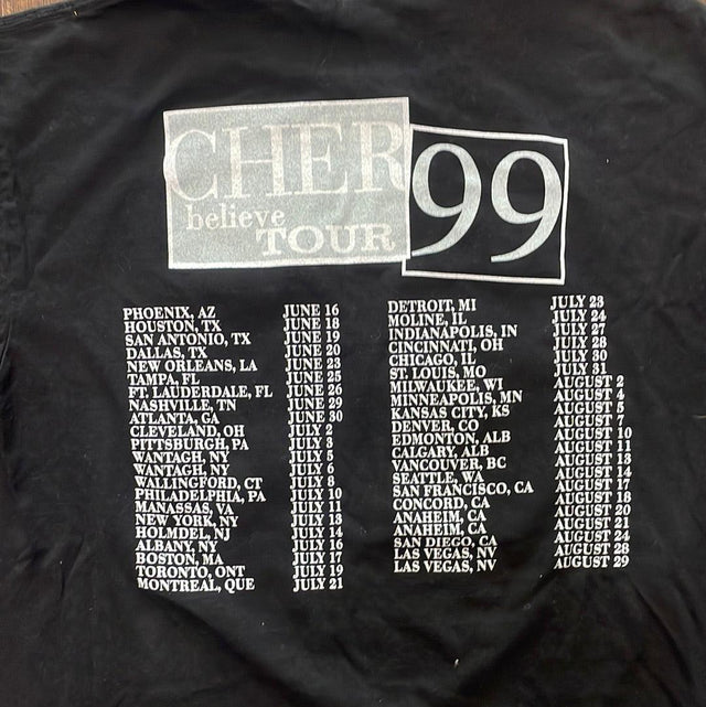 Vintage 1999 Cher Believe Tour Giant T-shirt Large
