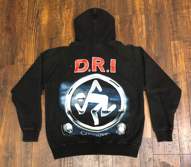 Rare Vintage 1987 D.R.I. CROSSOVER Hooded Jacket M