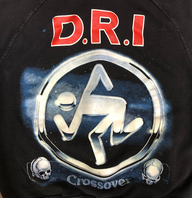 Rare Vintage 1987 D.R.I. CROSSOVER Hooded Jacket M