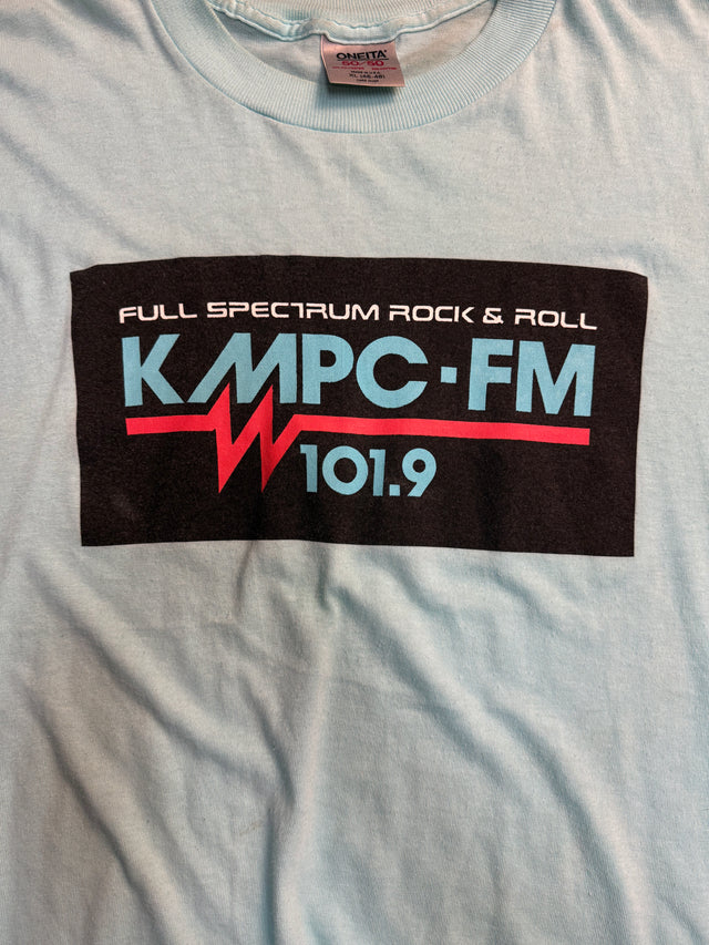 Vintage KMPC-FM 101.9 Radio T-Shirt - Oneita Power 50/50 Tee (XL, Made in USA)