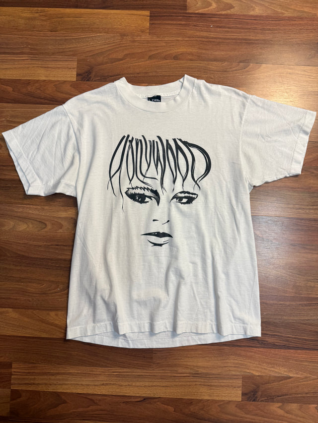 Vintage 90s Hollywood Face Graphic T-Shirt - Screen Stars Best USA (Size L)