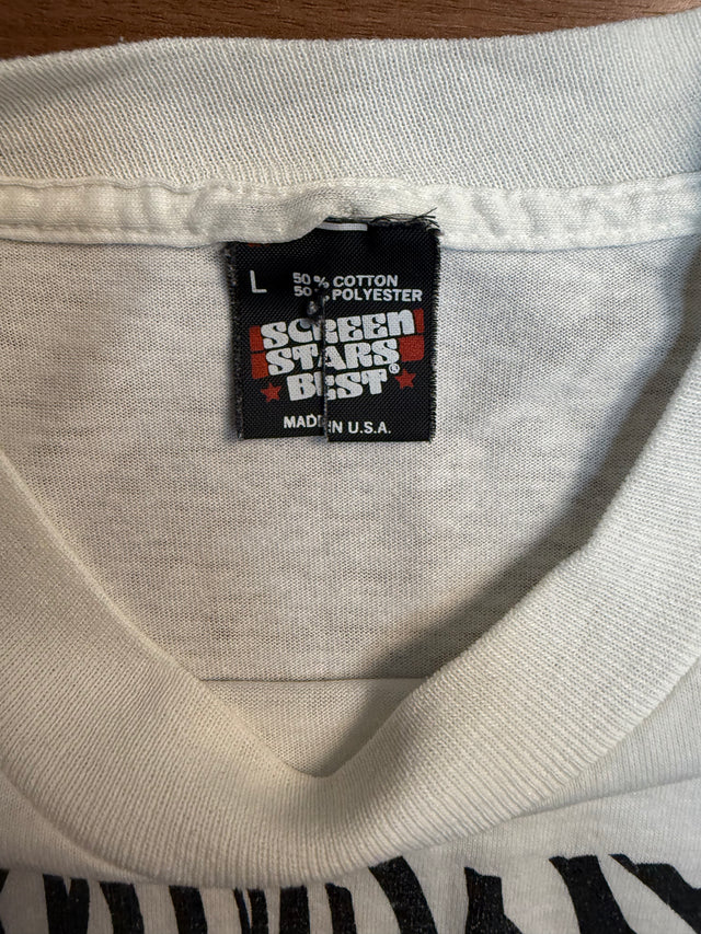 Vintage 90s Hollywood Face Graphic T-Shirt - Screen Stars Best USA (Size L)