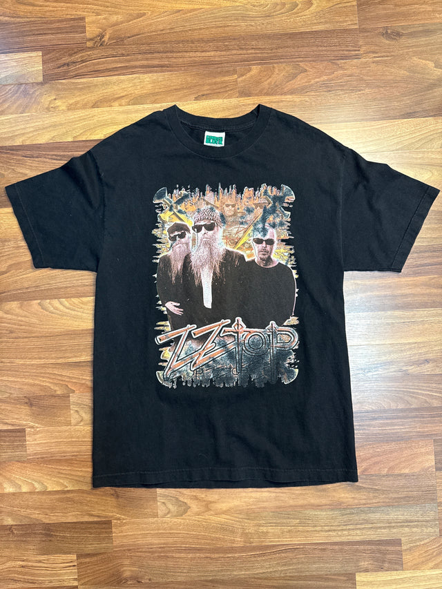 ZZ Top 2003 Tour Tee Vintage Cinder Block Double-Sided Shirt – Size L