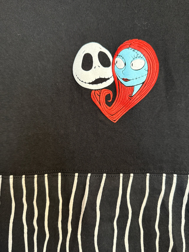 Disney Nightmare Before Christmas Spirit Jersey – Jack & Sally Stripe – Size S