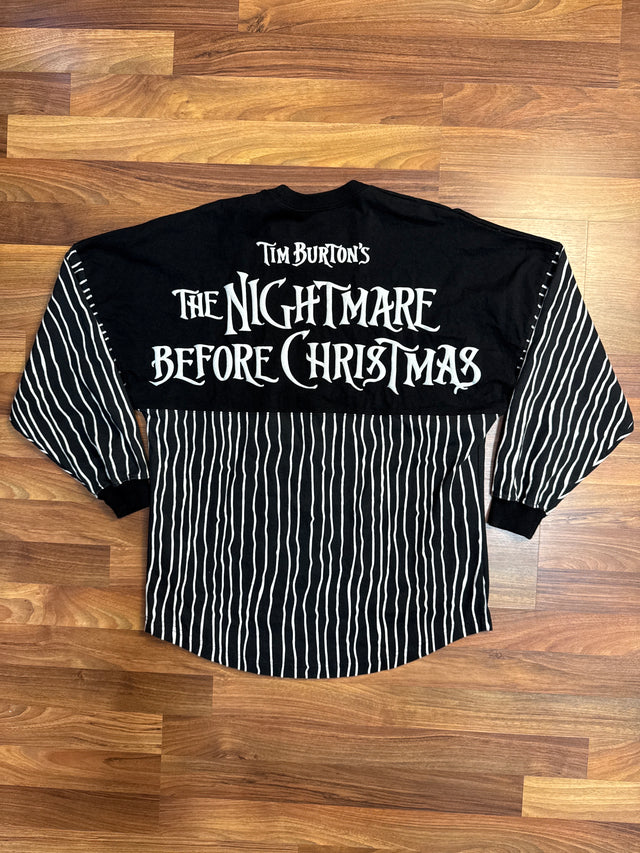 Disney Nightmare Before Christmas Spirit Jersey – Jack & Sally Stripe – Size S