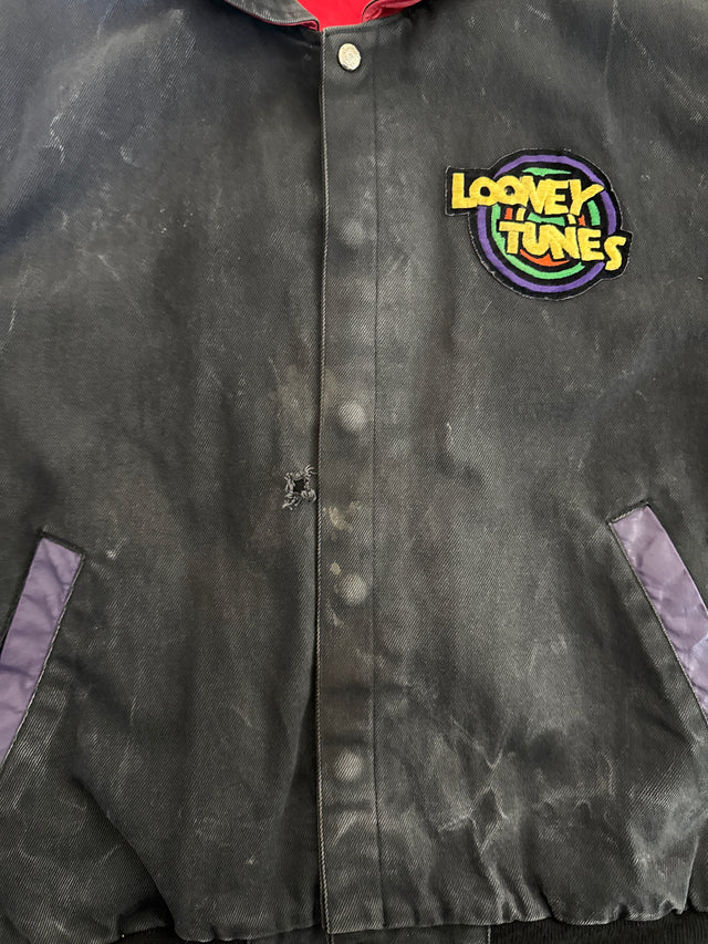 Vintage 90s Jeff Hamilton Looney Tunes Leather Jacket (XL, Warner Bros)