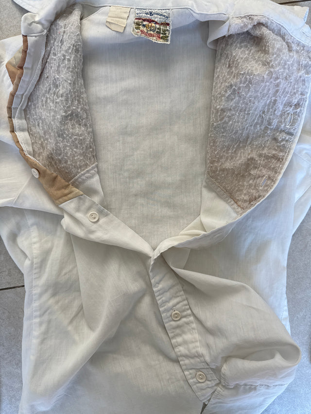 Vintage 1980s Rocking K Ranchwear by Kennington Western Shirt – Native American Chief Quilted Airbrush Art