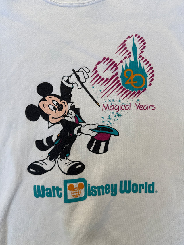 Vintage Walt Disney World 20th Anniversary Sweatshirt (1991) – Mickey Mouse Graphic, XL, Made in USA