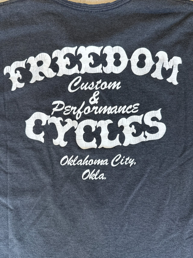 Vintage 1990 Harley-Davidson 3D Emblem Tee American Made, Reworked Collar