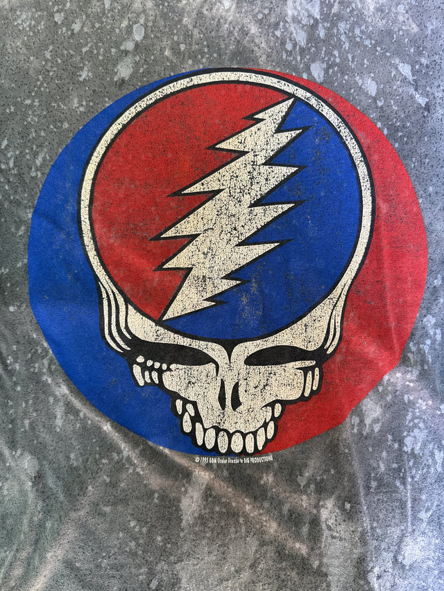 Vintage 1995 Grateful Dead Steal Your Face T-Shirt (XL) – Faded & Distressed, Made in USA