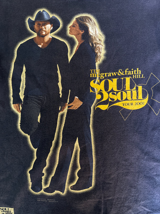 Vintage 2007 Tim McGraw & Faith Hill Soul2Soul Tour Tee (Tennessee River Tag)