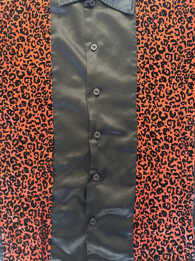 Vintage Sinister Clothing Leopard Panel Rockabilly Shirt – Made in USA
