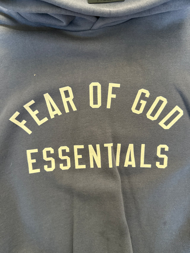 Fear of God Essentials Hoodie Navy Blue (Medium)