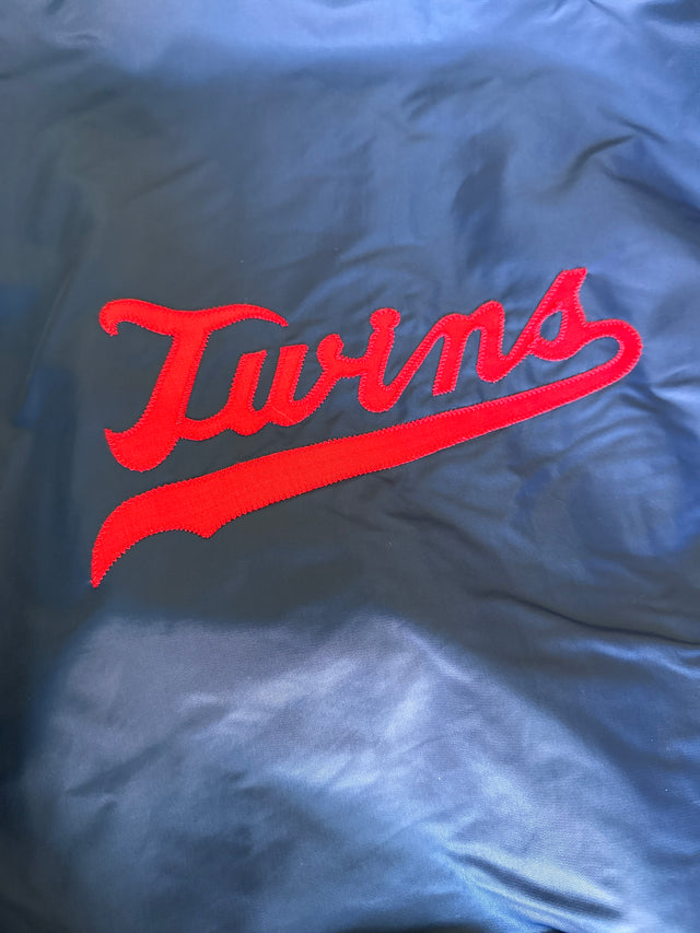 Vintage 1980s Minnesota Twins Satin Bomber Jacket – Size Large
